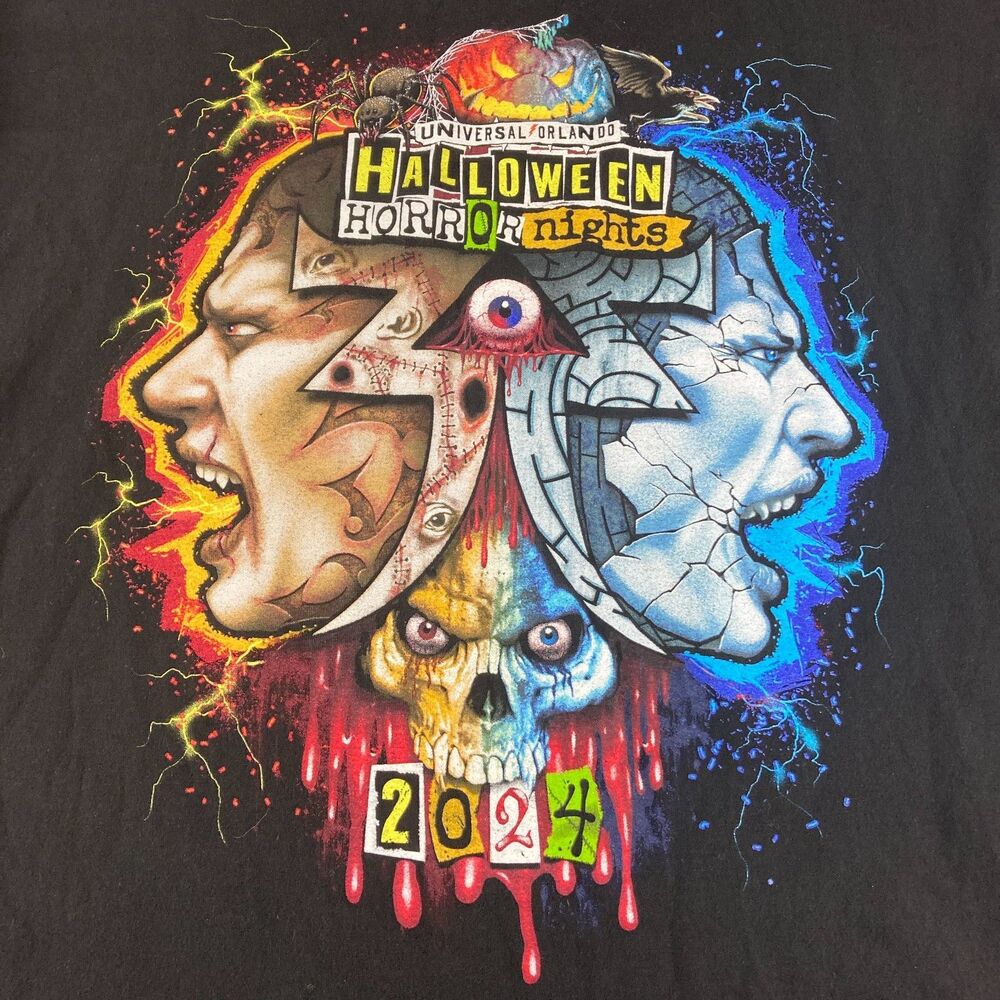 Universal Halloween Horror Nights 2024 Shirt Mens 2XL Black Long Sleeve HHN